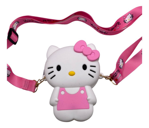 Bolsa Hello Kitty De Silicón Cartera Kawaii Monedero+correa