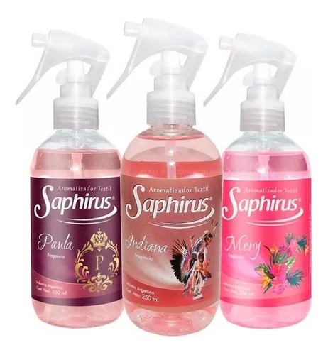 Saphirus Perfumina Textil X 250ml Pack X 3 