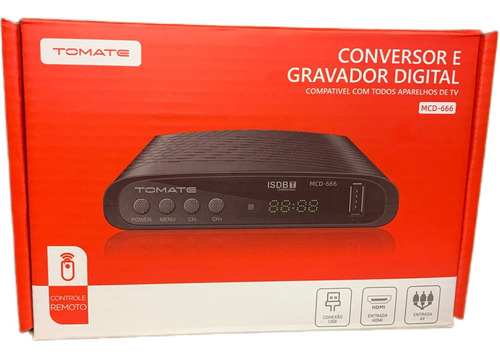 Conversor E Gravador Hdmi Av Digital Tomate Mcd 666 Full Hd