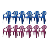 Cadeira Infantil Poltrona Decorada Plástico Kit 12 Cadeiras