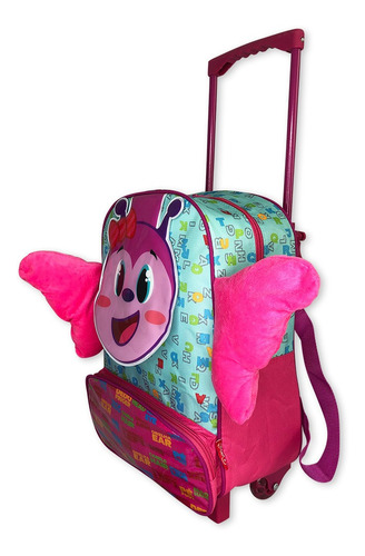 Mochila Infantil Escolar Borboleta Rodinha Rosa