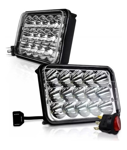 Par Faros 15 Led 4x6 Rectangular- Tunix -unidad Chica