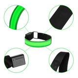 Kit Brazalete Antebrazo Tobillos Seguridad Luces Correr Led