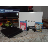 Consola Ps4 Slim De Una Tera 3 Juegos 1 Control 2 Meses Plus