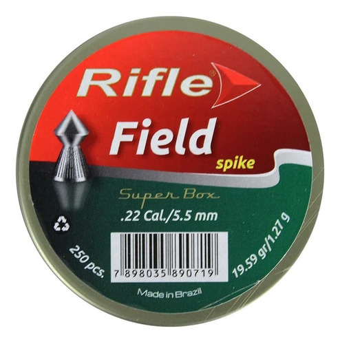 Chumbinho Rifle Field Spike 5,5mm 5cx C/250 (total 1250)