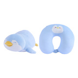 Miniso Almohada De Viaje Pingüino Forma De Peluche Felpa Azu