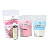 Kit Sales De Rosas + Jelly Spa + Aceite De Masajes Almendras