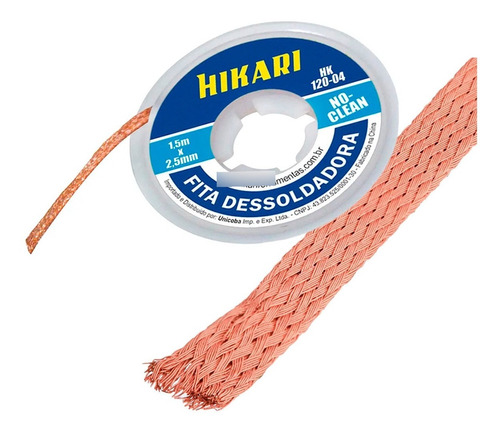 Fita Malha De Cobre Dessoldadora 2,5mm 1,5m No-clean Hikari