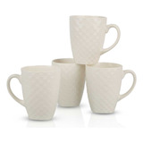 Set X 6 Jarro 420 Ml Mug Ceramica Cuadraditos Taza Jarrito