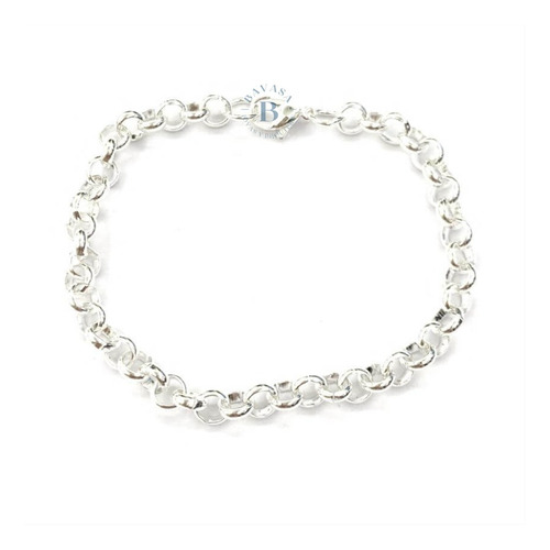 Pulsera Acero Blanco Rolo De Acero Quirúrgico Calidad Bavasa