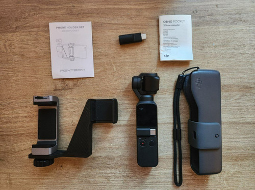 Kit Dji Osmo Pocket + Holder P/telefono + Adapt 3.5 Audio