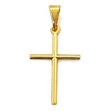 Colgante Cruz Tubo Enchapado Oro 18k