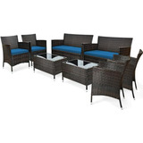 Set De Conversación Rattan 8pcs