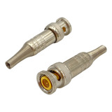 Kit 100 Conector Bnc Com Mola Parafuso 4mm Cftv