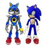 Sonic Y Metal Sonic The Hedgehog Figuras Articuladas Con Luz