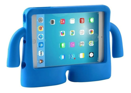 Capa iPad Mini 1 2 3 4 Infantil Anti Impacto Crianças Azul