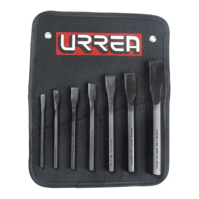 Juego De Cinceles 7 Piezas En Estuche Urrea 86b 32801190