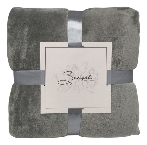 Frazada Polar Fleece Térmica - 2 Plazas - 3angeli Color Grey