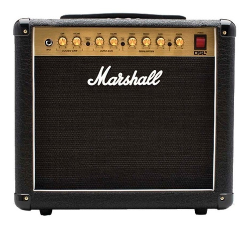 Amplificador Marshall Dsl Dsl5cr Valvular Para Guitarra De 5w Color Negro/dorado 230v