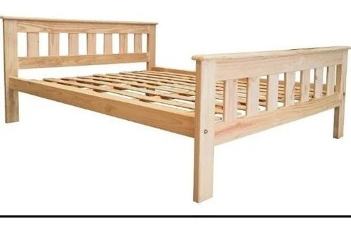 Cama De Pino Súper Reforzada 2 Y 1/2 Plazas 