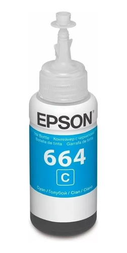 Tinta Epson Cyan T664 L210 L355 L365 L380 L395 Original 