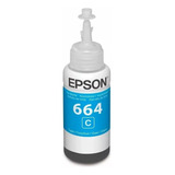 Tinta Epson Cyan T664 L210 L355 L365 L380 L395 Original 