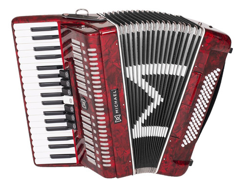 Acordeon Sanfona 80 Baixos Michael Acm8007n Com Bag