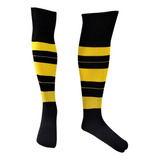 Kit 25 Pares Meião Futebol Borussia Preto E Amarelo Adulto