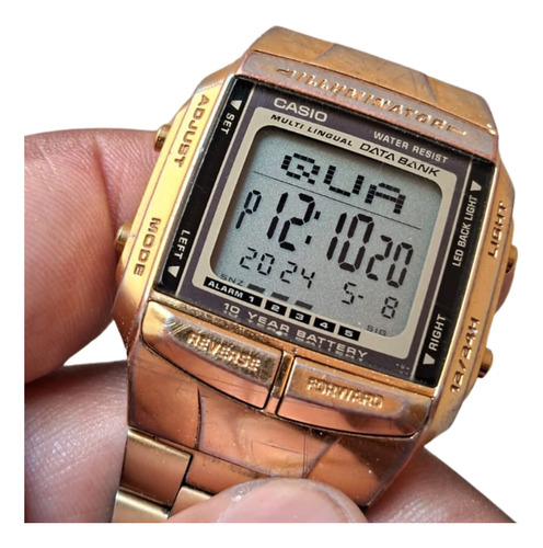 Relógio Casio Db-360 Data Bank Dourado Usado