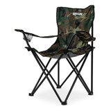 Silla Para Acampar Playa Y Pesca Plegable Portatil Gaon Color Militar