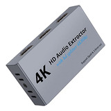 Extractor De Audio Hdmi 4k Con 1x2 Hdmi Splitter Para Ps4