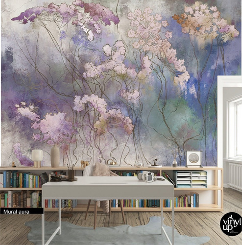 Vinilos Murales Empapelados Modelo Aura Floral Papel Pintado