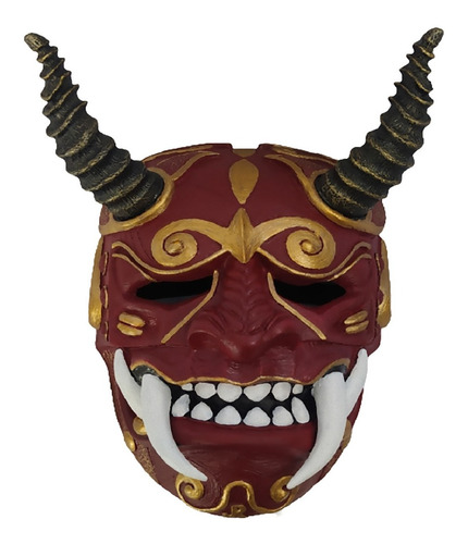 Mascara Oni Demonio Samurái Guerrero Ancestral Hannya Cráneo