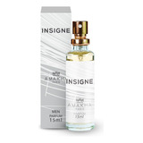 Perfume Masculino Insigne 15ml Amakha Paris Fragrância Amadeirado Especificado Noite Edp Fixação Spray Presente Notas