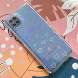 Funda Tpu Laser Corazón Holografic Para Samsung A12. M12