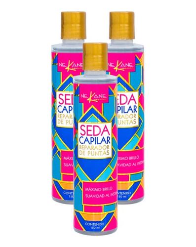 3pzas Seda Capilar Repara Puntas Abiertas 150 Ml Nekane ® 