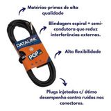 Cabo Konect P10 P10 Injetado Para Guitarra Datalink 3 Mts