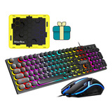 Kit De Teclado Y Mouse Gamer Tf270 Rgb Con Cable Usb-mecánic