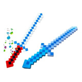 Espada Brinquedo Picareta Minecraft Com Som E Luz Steve
