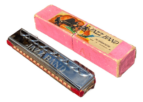 Gaita Harmônica Hohner Jazz Band Vintage Germany Rara