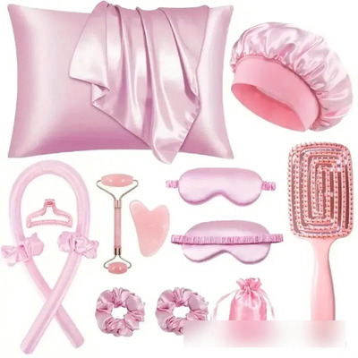 Kit De Cuidado De Belleza Pdp9 Pink: Rodillo Facial Y Almoha