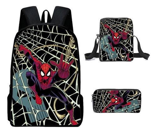 Mochila De 3 Piezas De Disney Movie Marvel Spiderman For Es