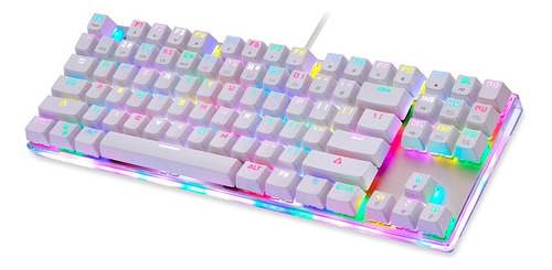 Teclado Led Personalizado Con Cable Con Usb 87 Rgb Gaming