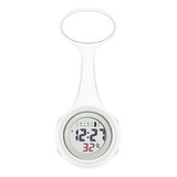 Relógio De Bolso De Moda Branca Com Display Digital Lcd Elét