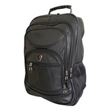 Mochila Grande Couro Trabalho Viagem 60l Motoboy P/ Notebook