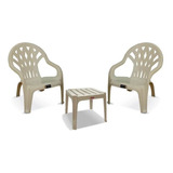 Juego 2 Sillon Reposero Monaco + Mesa Barcelona Colombraro