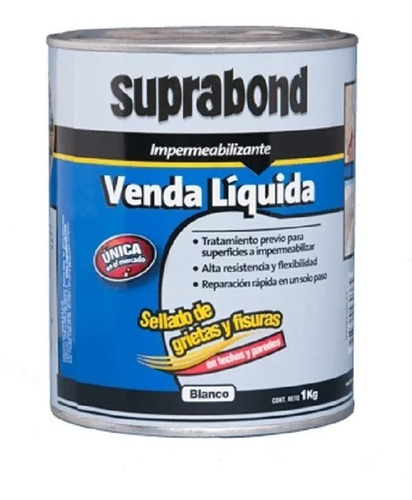 Venda Líquida Suprabond Impermeabilizante Blanca 1kg