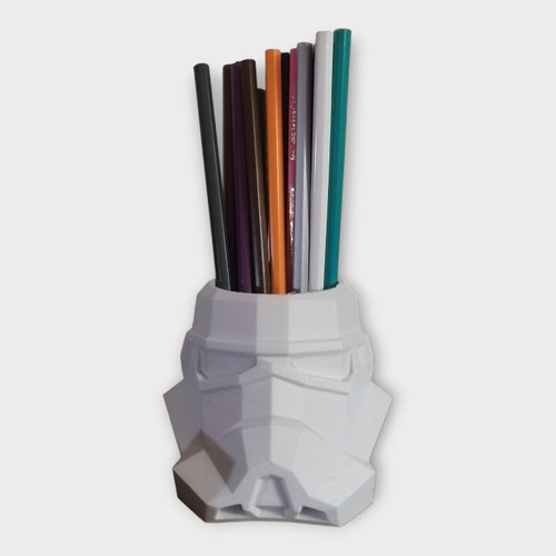 Porta Lapices Impreso En 3d Stormtrooper Star Wars Lowpoly 