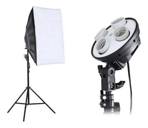 Kit Iluminacion Con Bombillos Tripode+ Softbox+ Socket X4