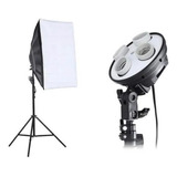 Kit Iluminacion Con Bombillos Tripode+ Softbox+ Socket X4